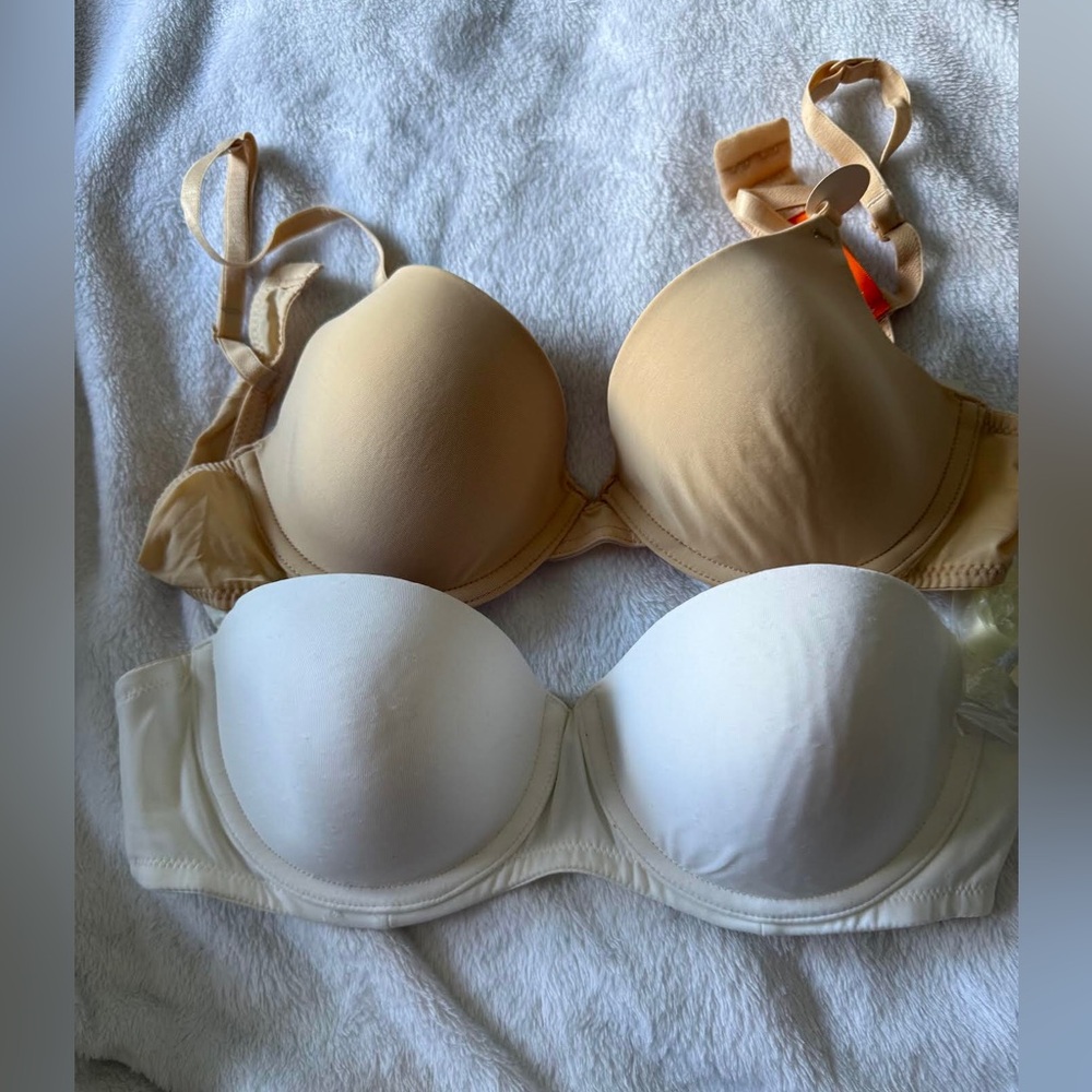 Joe Fresh Smooth Convertible Bras - Nude and White set